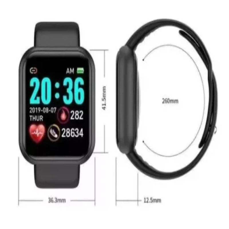 TechStyle D20 - Smartwatch Bluetooth para Android e iOS