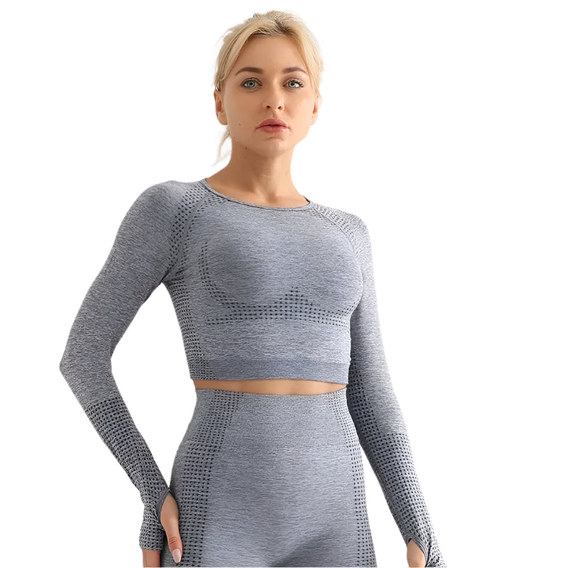 ZenFit Seamless - Camiseta Feminina de Yoga Manga Longa