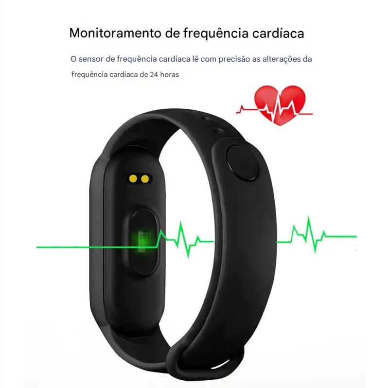 SmartFit Pro M6 - Relógio Inteligente de Saúde e Fitness